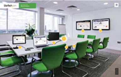 La sala de juntas conectada