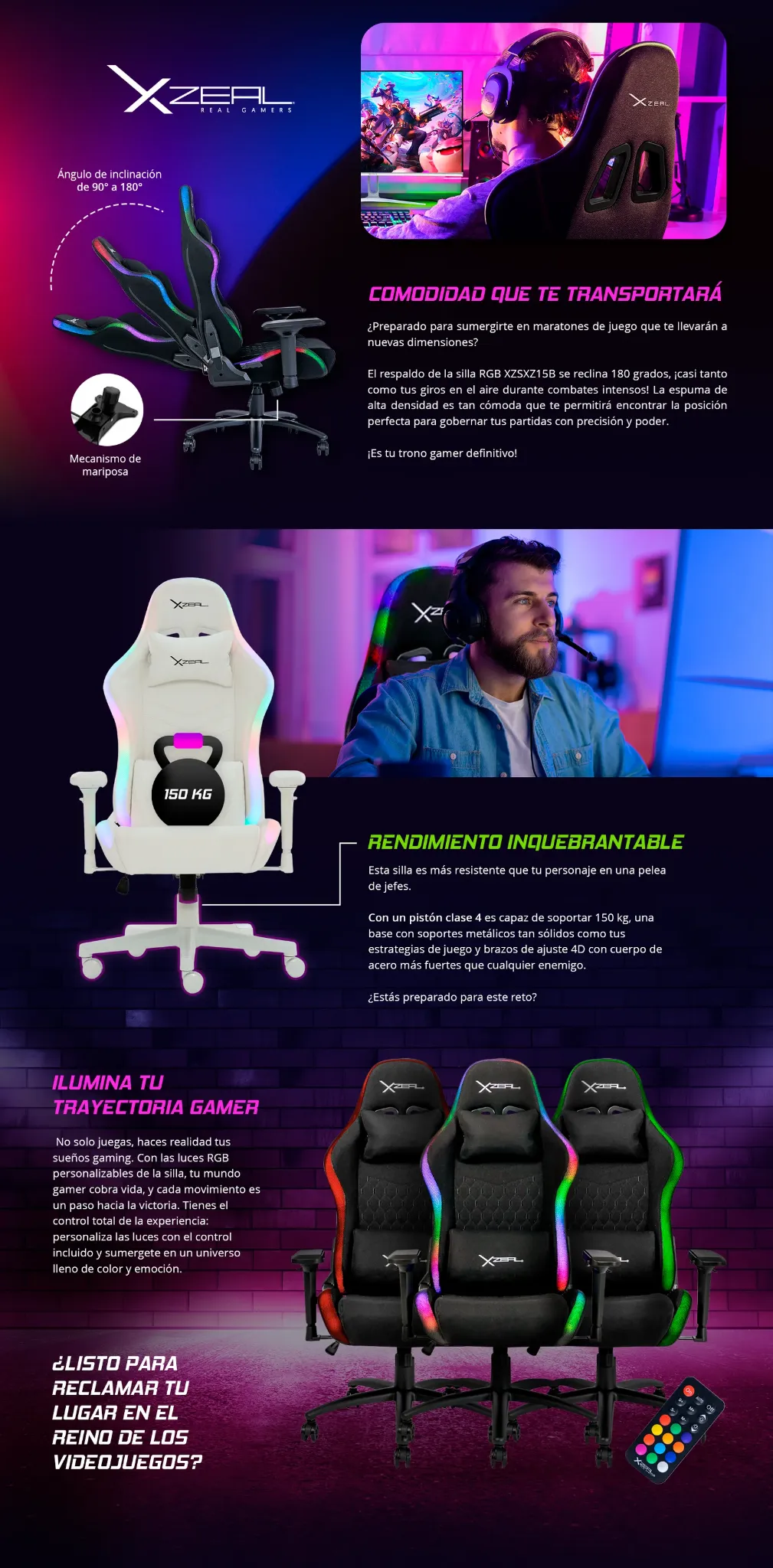 Características de la silla gamer